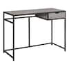 Monarch Specialties Computer Desk, Home Office, Laptop, Storage Drawer, 42"L, Work, Metal, Laminate, Grey, Contemporary I 7217